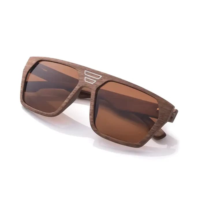Y2K – lunettes de soleil polarisées carrées en noyer pour hommes et femmes, Design Unique, faites à 