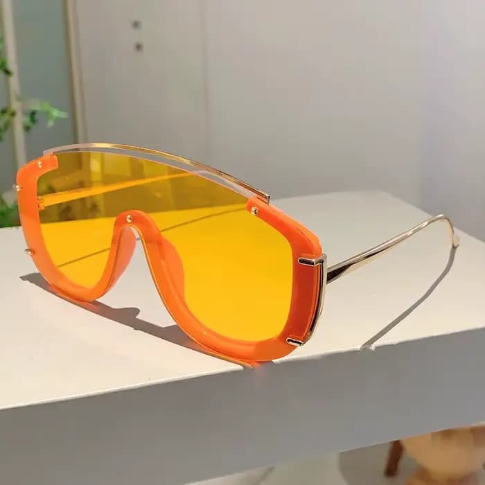 Mode léopard femmes lunettes de soleil élégant dégradé Sports de plein air nuances de luxe en métal 