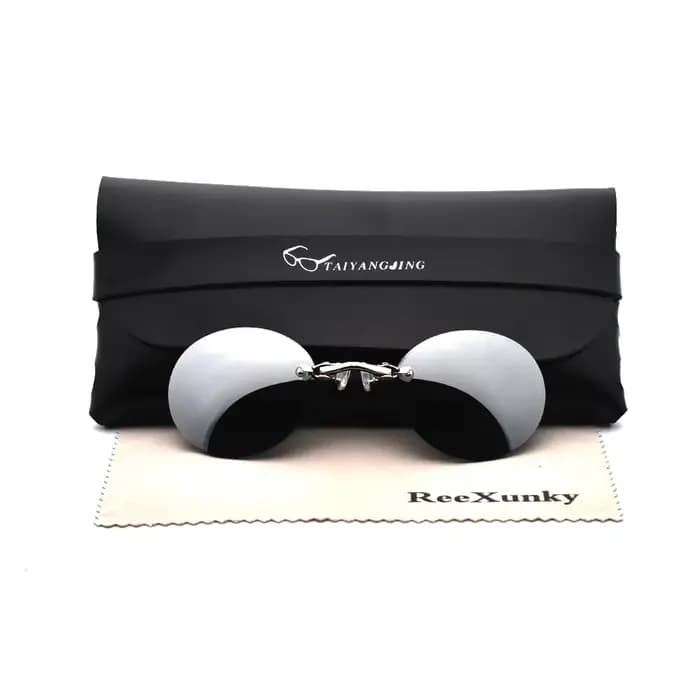 Lunettes de soleil à Clip sur le nez pour hommes, marque de styliste rétro Hacker Empire Matrix Morp