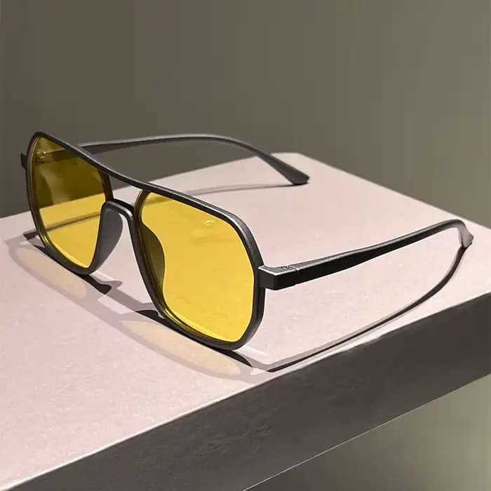 KAMMPT lunettes de soleil à jante irrégulière hommes 2025 nouvelle mode Vintage Double pont nuances 