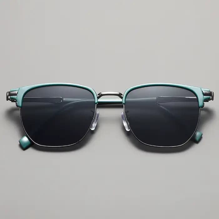 Nouvelles Lunettes de Soleil Carrées Vintage pour Femmes et Hommes, Monture Métallique de Marque, Lu