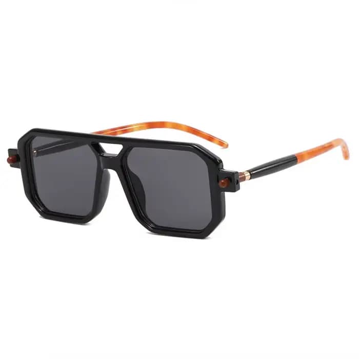 Lunettes de soleil de myopie carrées à double pont pour hommes et femmes, verres teintés tendance, l