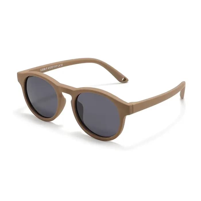 WarBlade – petites lunettes de soleil rondes polarisées pour enfants, en Silicone, flexibles, de séc