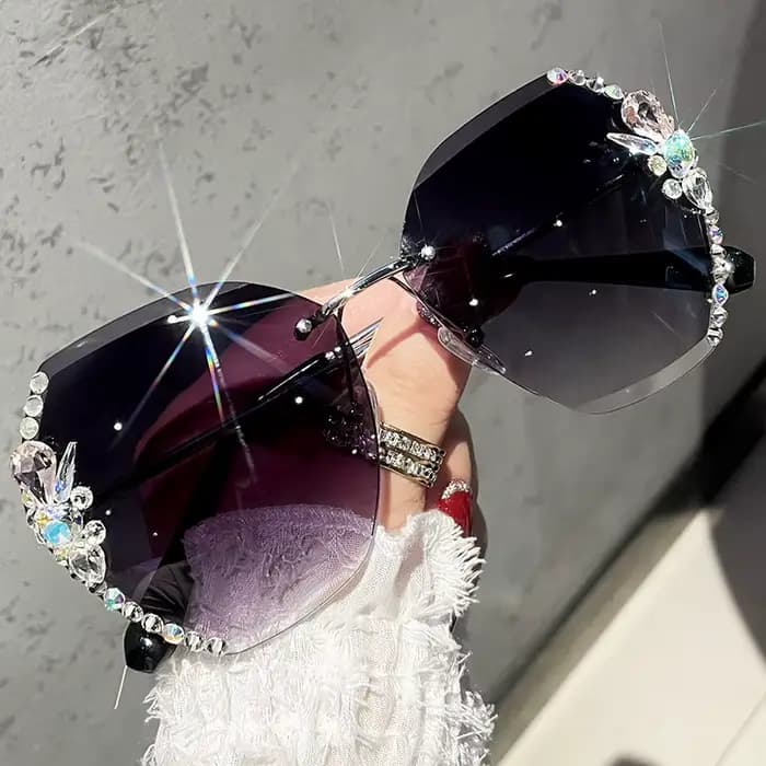 Lunettes de soleil en biscuits pour femmes, haute qualité, concepité, mode, sans cadre, grand cadre,