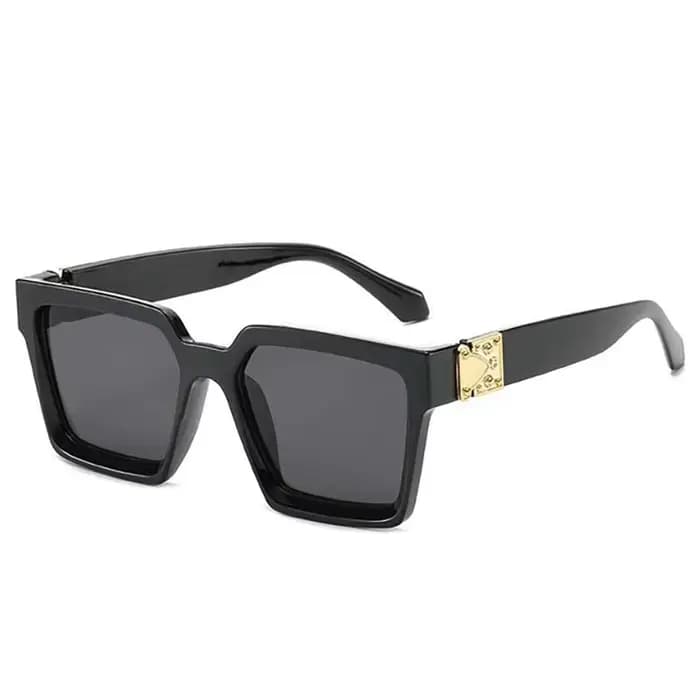 Millionaire marque de luxe concepteur carré en plastique lunettes de soleil femmes Steampunk surdime
