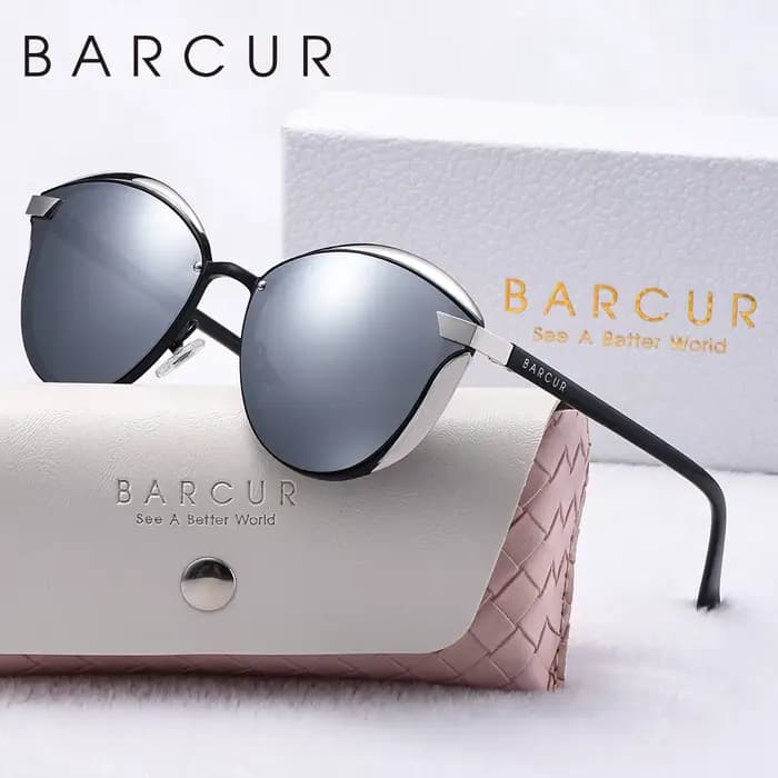 BARCUR Lunettes de soleil exquises de style vacances, montures œil de chat, accessoires de mode rési