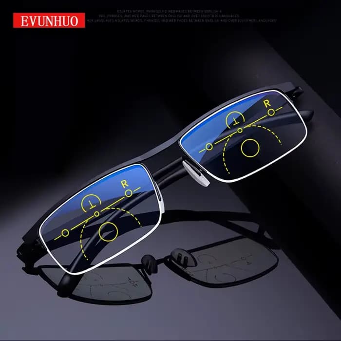 Lunettes de lecture à zoom intelligent progressif pour hommes, pour lecteur de vue proche et de loin