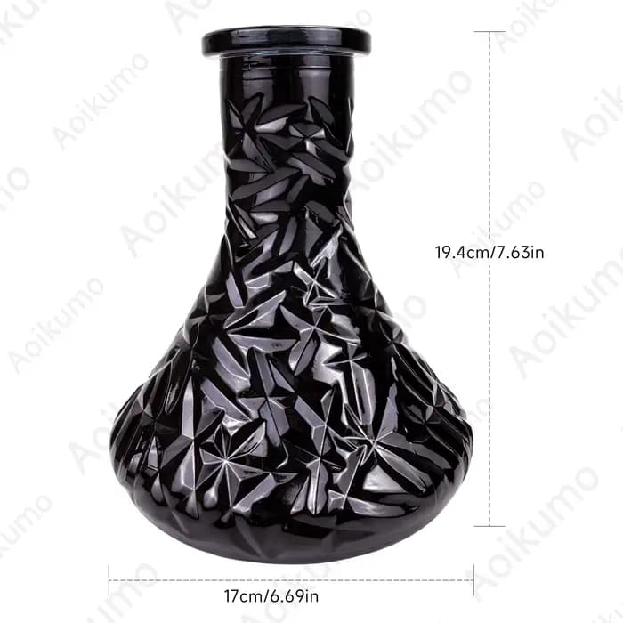 Petite bouteille en verre pour ovale guilé en losange, d'extraction universel, base pour chicha, acc