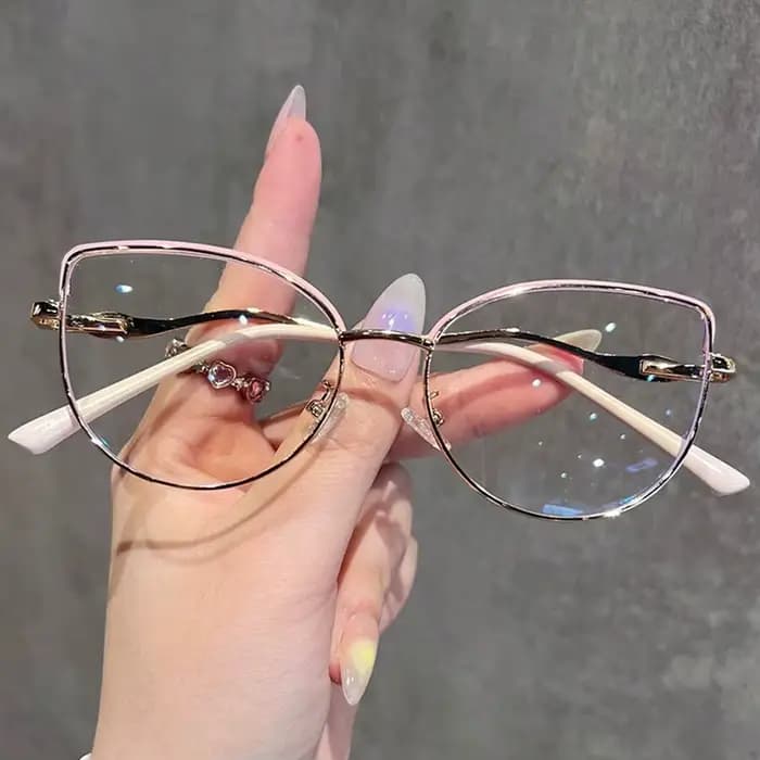 Lunettes unies à la mode pour femmes, 1 pièce, nouveau Style œil de chat rétro Ultra-léger, Look hau