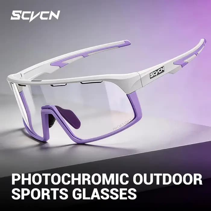 Lunettes de soleil photochromiques SCVCN pour le cyclisme, mode sportive, pour femmes et hommes, lun