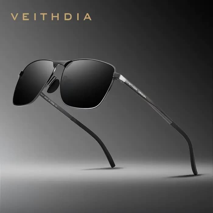 VEITHDIA Vintage hommes lunettes de soleil mode unisexe lunettes de soleil polarisées UV400 miroir m