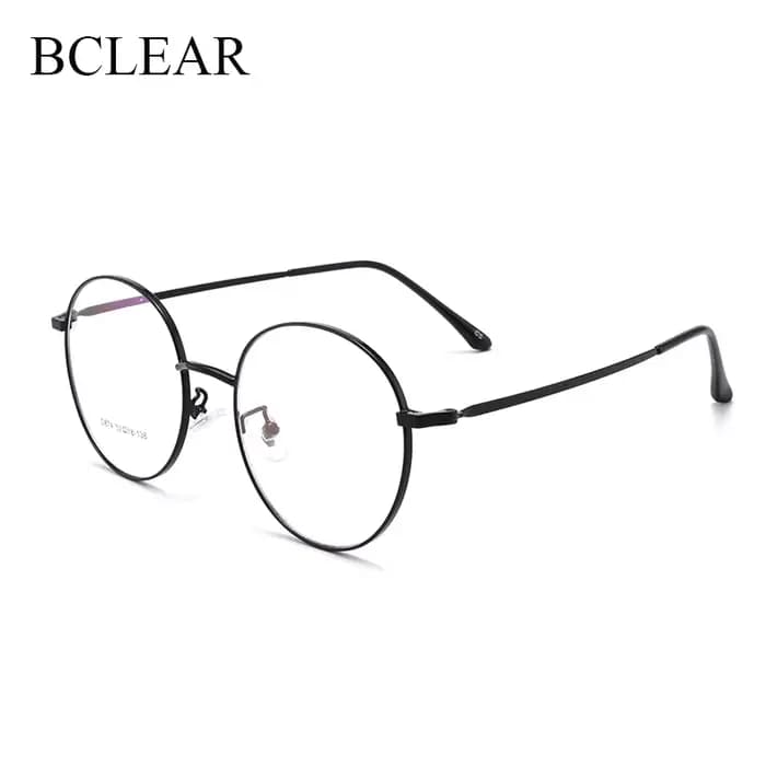 BCLEAR-Lunettes Rondes Vintage, Verres Transparents, Monture D.lique Dorée, Optiques, pour Homme et 