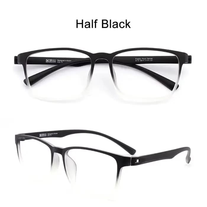 Lunettes carrées surdimensionnées pour grand visage TR90, monture complète, Anti-lumière bleue, lune