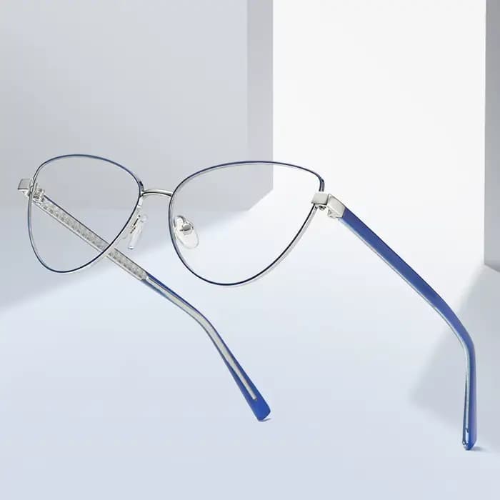 Lunettes œil de chat pour femmes, monture en alliage, jante complète, marque de styliste élégante, l