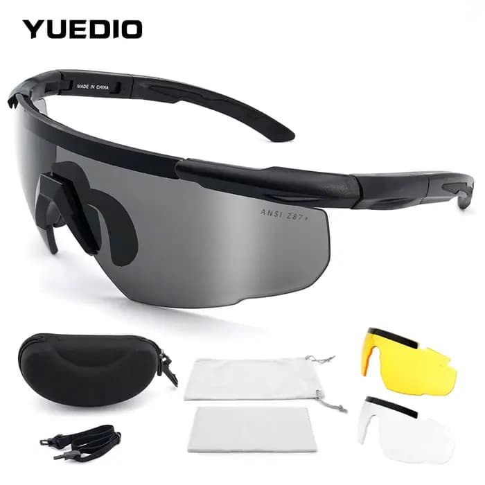 Nouveau jeu de lunettes tactiques pour tir avec 3 verres, lunettes de sécurité militaires, sportives