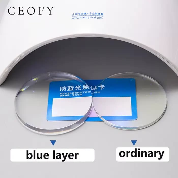 Lentille de Prescription Anti-rayon bleu, indice 1.61, Protection asphérique pour ordinateur et télé