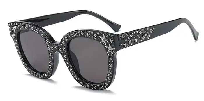 CCSPACE – lunettes de soleil pour femmes, brillantes, plusieurs étoiles, carrées, marque de styliste
