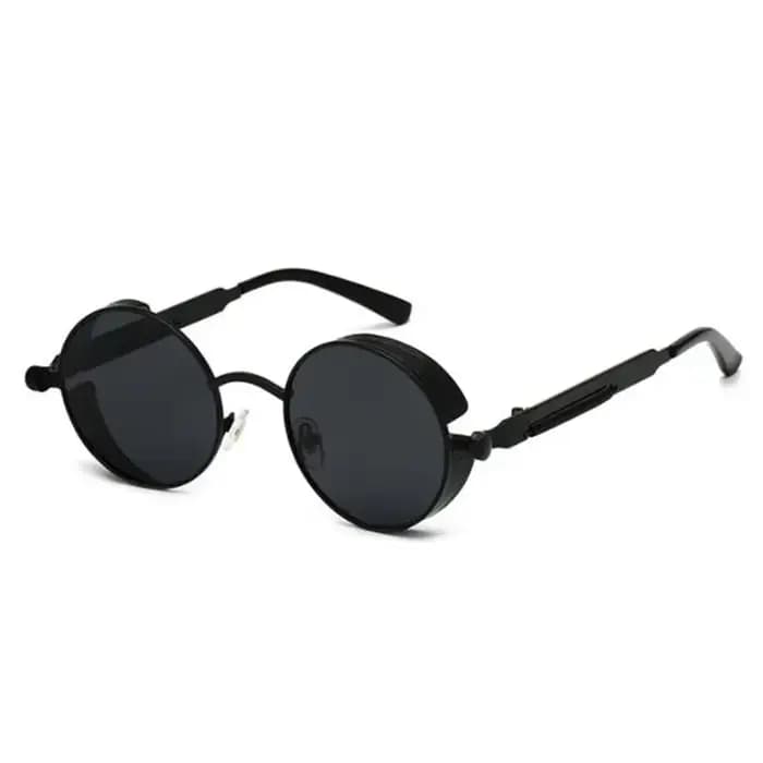 Lunettes de soleil polarisées en métal doré, gothiques, Steampunk, bouclier Vintage, lunettes de sol
