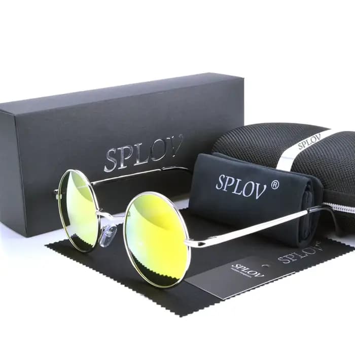 Marque Designer classique lunettes de soleil rondes polarisées John femmes petites lunettes rétro Vi