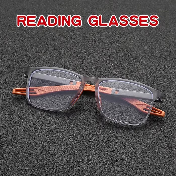 Lunettes de lecture tendance TR90 pour hommes, monture à ressort, lunettes de presbytie sportives, a