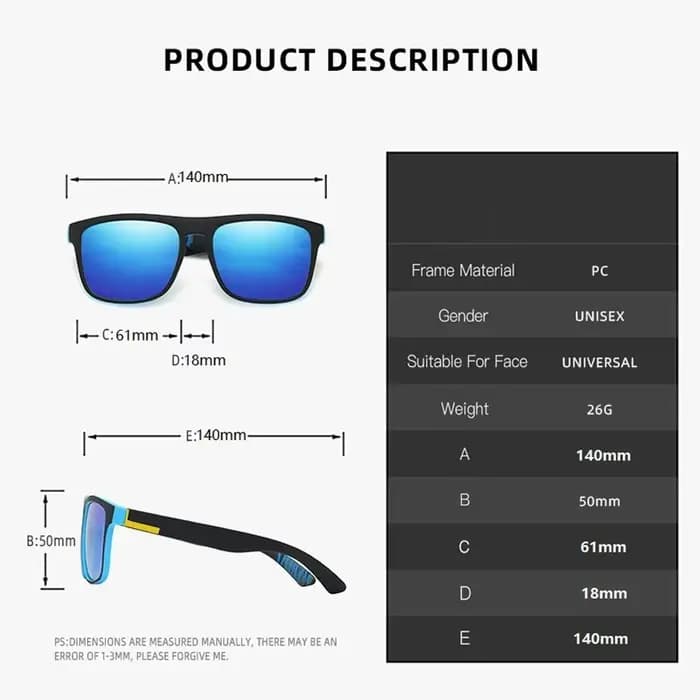 14 pièces mode Vintage carré lunettes de soleil hommes femmes pêche conduite homme marque de luxe co