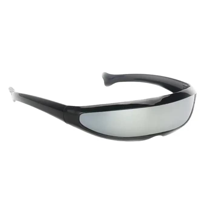 Nouveauté lunettes de soleil miroir futuristes lunettes extraterrestres accessoires de déguisement d