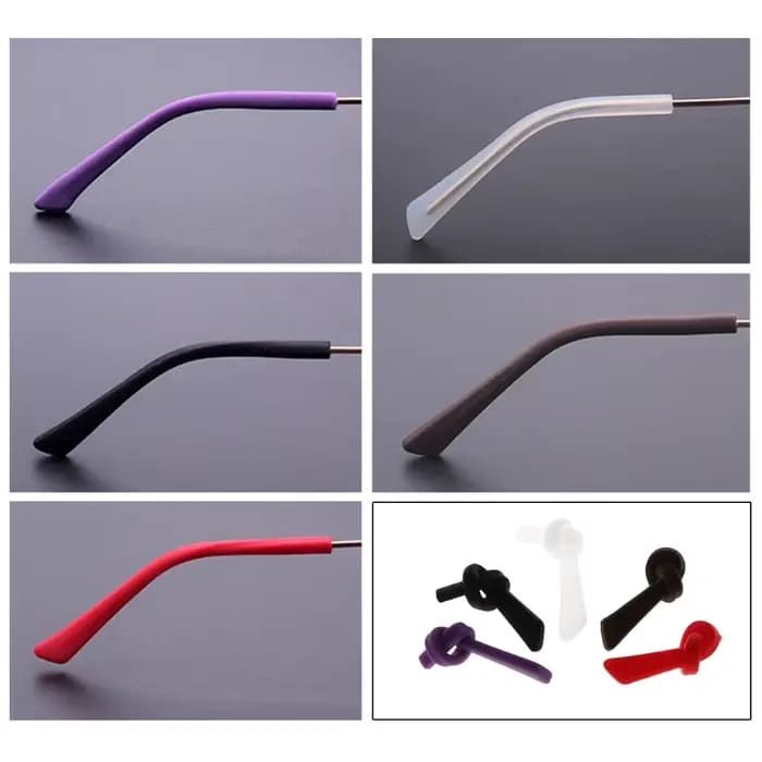 Lunettes en Silicone souple antidérapantes, vente en gros, livraison gratuite, 1 paire, accessoires 
