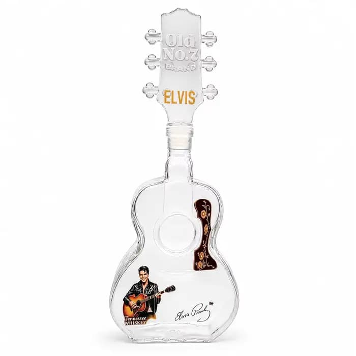 Carafe à liqueur en forme de guitare Elvis Rock King, bouteille à whisky en verre cristal, ornement 