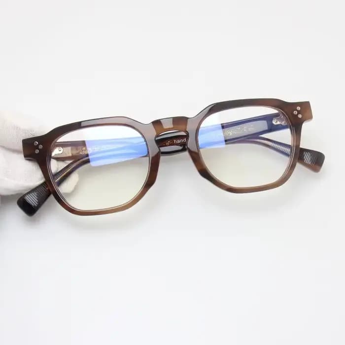 Lunettes japonaises faites à la main pour hommes et femmes, montures carrées en acétate, Prescriptio