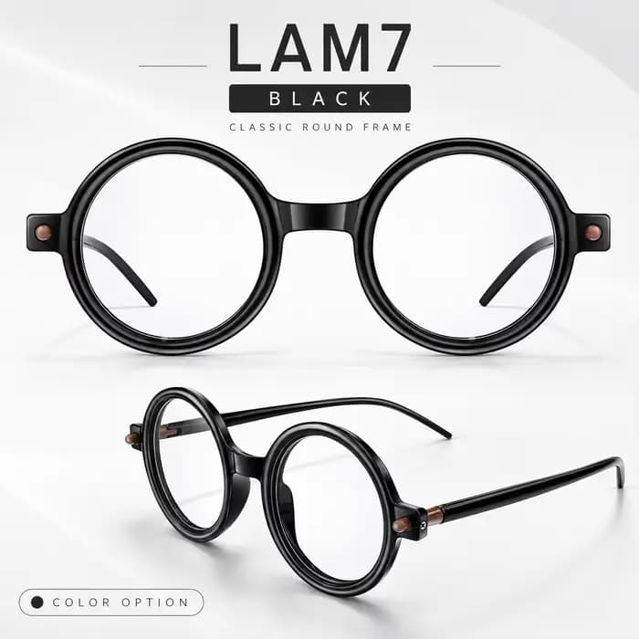 BEAU FIVE Lunettes de vue rondes vintage anti-lumière bleue, pour myopie, unisexe, pour la lecture, 