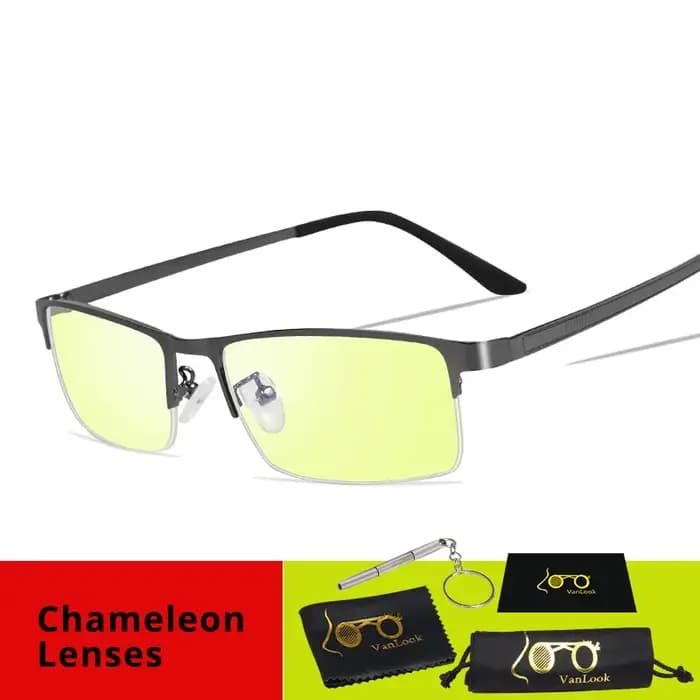 Lunettes de soleil photochromiques pour hommes et femmes, verres caméléon, Anti-lumière jaune et ble