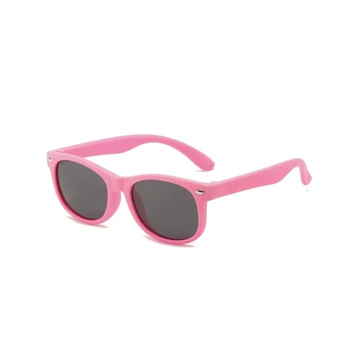 Lunettes de soleil polarisées pour enfants TR90, monture en Gel de Silicone, carrées classiques, pou