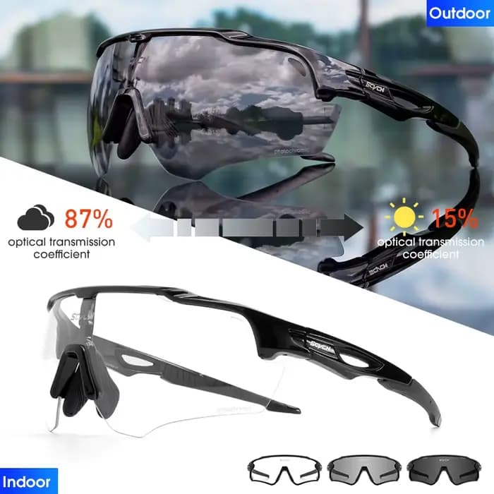 Lunettes de soleil photochromiques SCVCN, lunettes de cyclisme, lunettes de vélo VTT, lunettes de sp