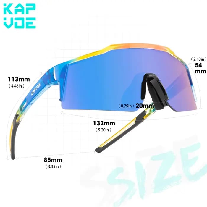 Lunettes de soleil photochromiques Kapvoe pour filles, lunettes de sport pour enfants, pour le patin