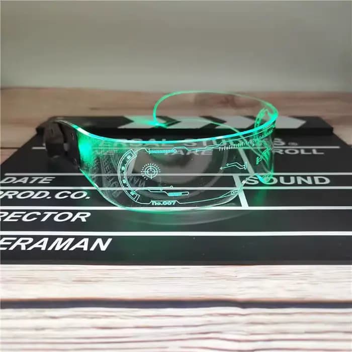 1 pièces LED lunettes de soleil lumineuses Vintage Punk lunettes hommes femmes mode fête noël coloré