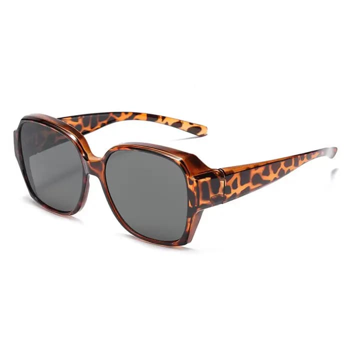 Lunettes de soleil polarisées rondes à la mode, couverture sur myopie, lunettes de Prescription port