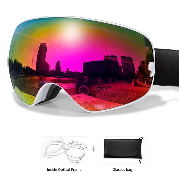 Lunettes de ski antibuée pour hommes et femmes, ski, snowboard, sports de plein air, protection UV