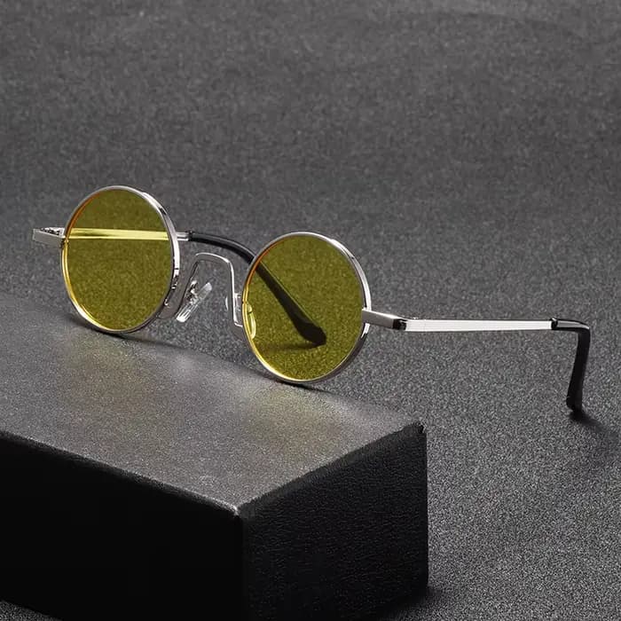 Lunettes de soleil Hippie rondes rétro pour femmes et hommes, tendance Punk Disco, lunettes de fête,