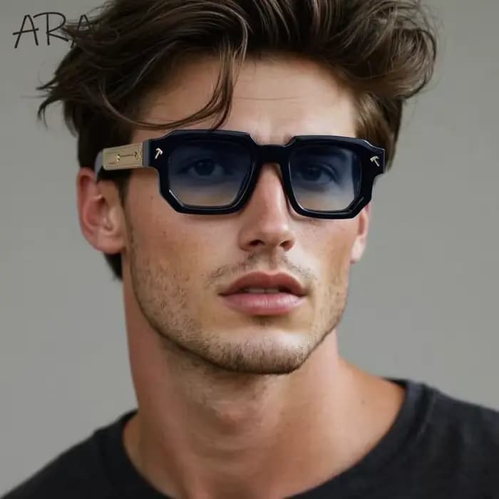 Lunettes de soleil polarisées carrées pour hommes 2026 – Marque de luxe, style vintage, rectangulair