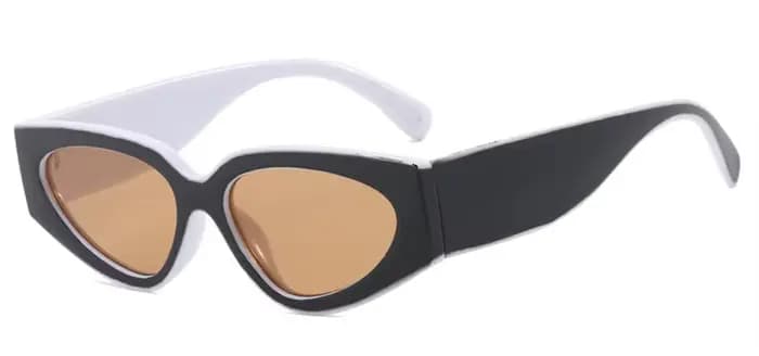 Lunettes de soleil œil de chat noir et blanc pour femmes, tendance, Vintage, monture épaisse, nuance