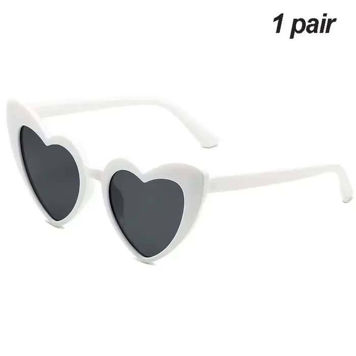 Lunettes de soleil décoratives pour mariage, lunettes en forme de cœur tendance pour femmes, cadeau 