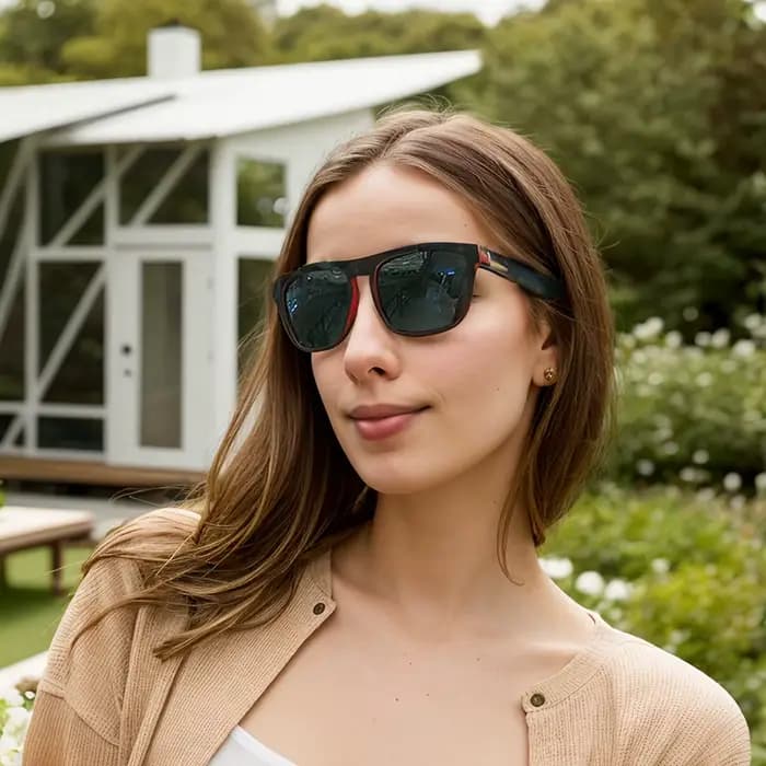 Lunettes de soleil polarisées carrées, 7 paires, Anti-éblouissement, pour fête d'été, vacances, voya