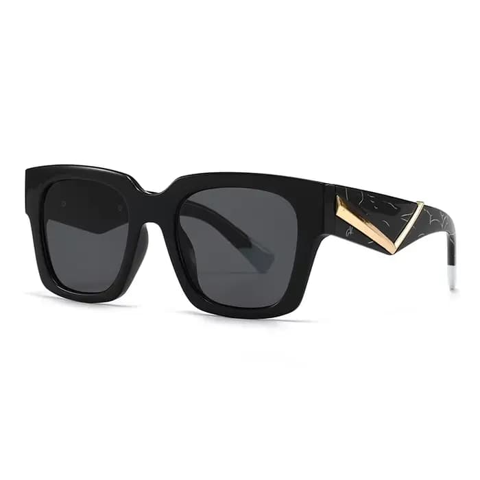 Lunettes de soleil carrées vintage à grande monture pour femmes et hommes, de marque de luxe populai