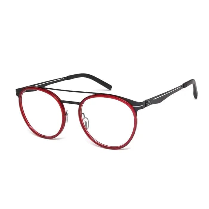 Lunettes pilote à Double pont rondes ultralégères, tout en acier inoxydable, pour femmes et hommes, 
