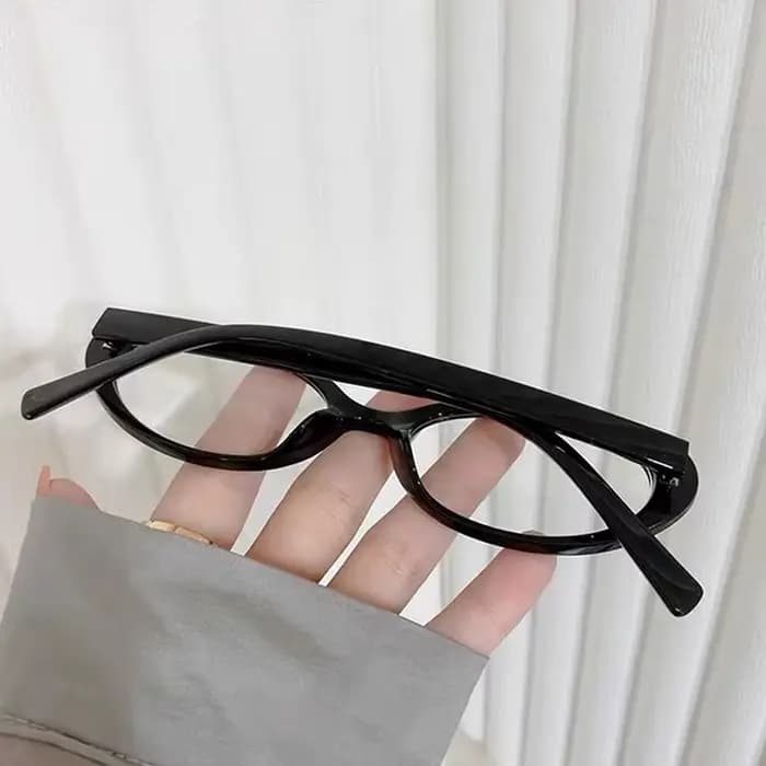 Lunettes Anti-lumière bleue Y2K rétro, monture ovale, douces et Cool, noires, Vintage, simples, pour