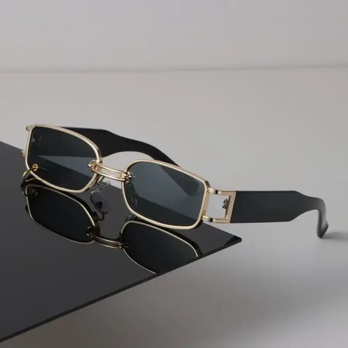 Lunettes de soleil carrées Sexy pour femmes et hommes, noires, rétro de styliste, luxe, petit cadre,