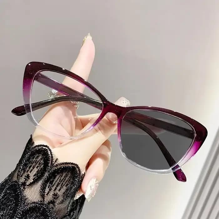 Lunettes de myopie photochromiques d'extérieur pour femmes, unisexe, Vintage, œil de chat, moins dio