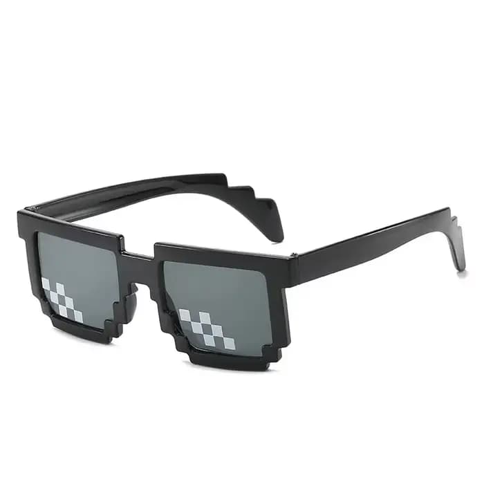 Lunettes de soleil drôles pour garçons et filles, lunettes Pixel Creeper, lunettes de mosaïque fanta