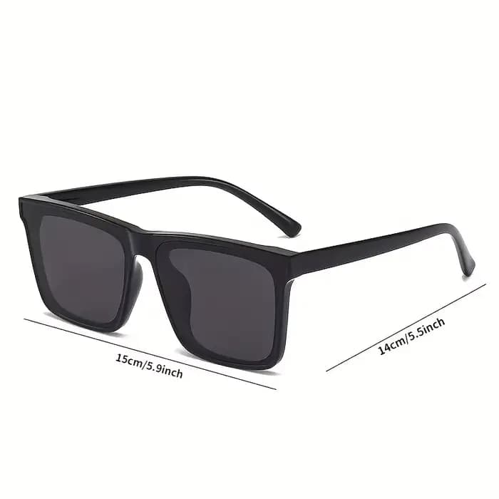 Lunettes carrées noires simples pour hommes et femmes, 1 pièce, pour hommes et femmes, voyage en ple