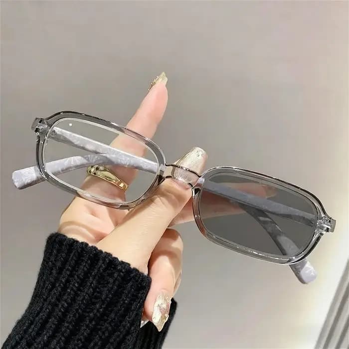Lunettes de myopie photochromiques pour hommes et femmes, monture carrée à la mode, lunettes de myop
